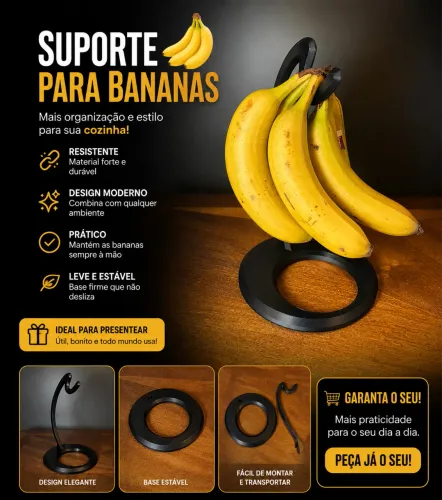 SUPORTE PARA BANANAS - DESIGN MODERNO