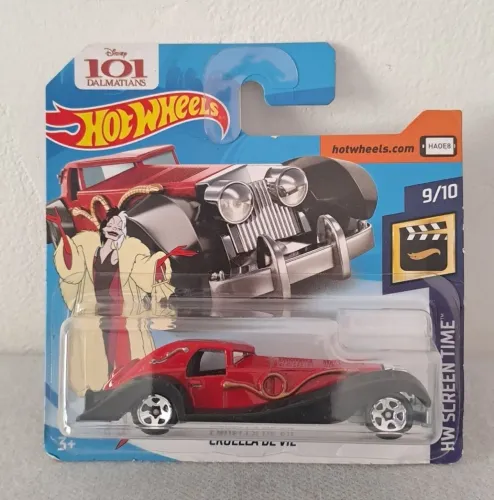 MT Cruella 101 Dálmatas Temático Hot Wheels Filme Novo Lacrado Cartela Blister