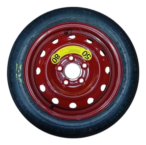 Roda Pneu Estepe Fino 0km I30 2014 2015 2016 125 80 15 Vermelho