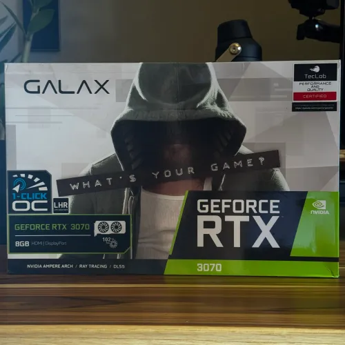 Placa de Vídeo Galax GeForce RTX 3070 1-Click OC 8GB - Estado de Nova
