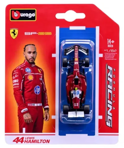 Miniatura F1 1:64 Ferrari Lewis Hamilton - Bburago