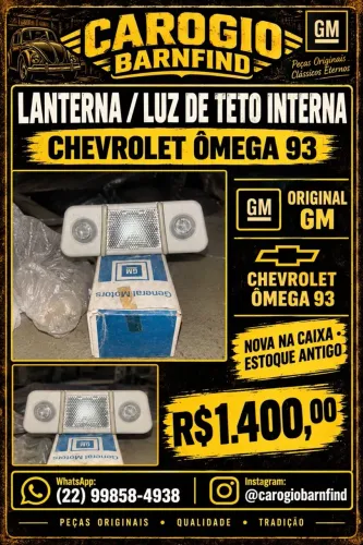 Lanterna Luz Teto Omega 93 Original GM Nova Na Caixa Estoque Antigo