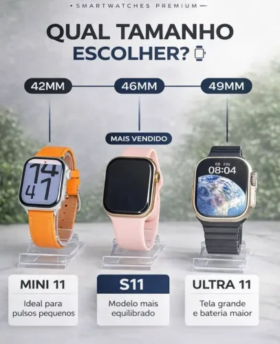 Relógio digital S11 pro com 2 pulseiras