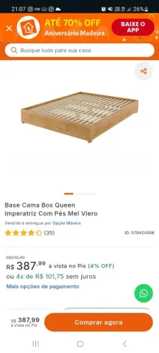 Base de cama Queen madeiramadeira