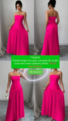 Vestido Longa Rosa