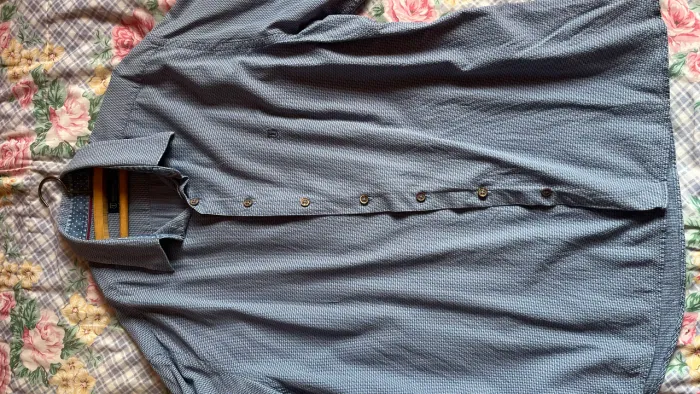 Camisa Social - Azul - Individual, algodão egipcio