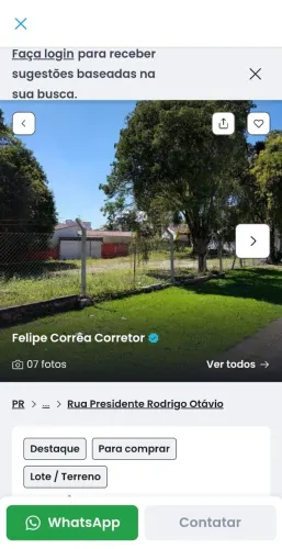 Terreno à venda Curitiba