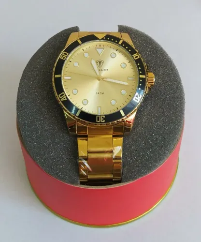 RELOGIO MASCULINO TUGUIR ANALOG TG157 - DOURADO E PRETO