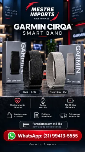 Garmin Cirqa Smart Band Monitor de Saúde Novo Lacrado