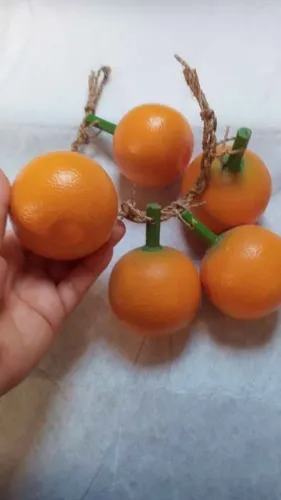 Decoração Rústica para Cozinha - Cacho de Laranjas e Pimentas Decorativas