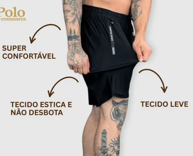Shorts Esportivo Elastano