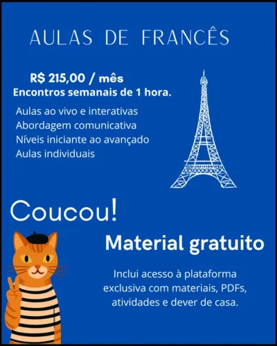 Aulas de francês! Online