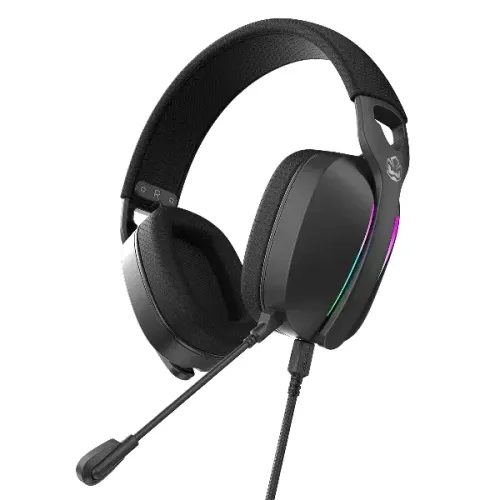 Headset Gamer Pcyes Nowy Black Vulcan, Usb Surround, Driver 40Mm, Rgb, Microfone Destacáve