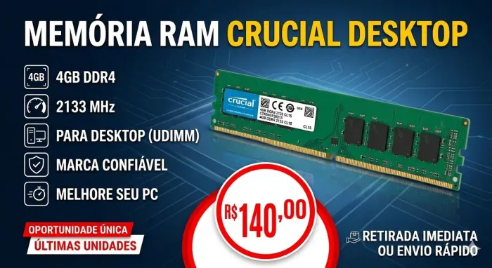 4Gb DDR4 2133Mhz Crucial