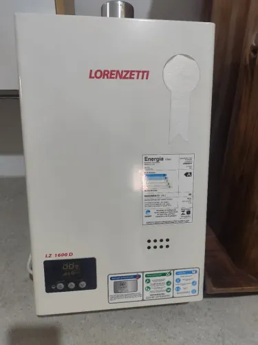 Aquecedor de água Lorenzetti, LZ 1600 D, glp, 15 litros/min.