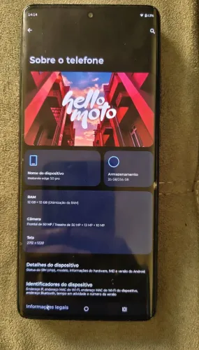 Motorola moto Edge 50 pro 5G 256gb é 12 de RAM câmera em 4k Completo sem detalhes Top