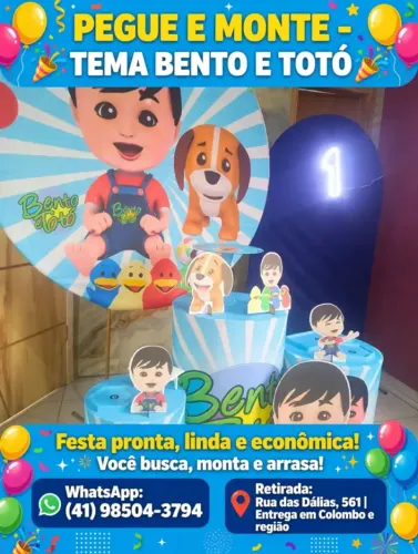 ? TEMA BENTO E TOTÓ PARA O 1º ANINHO! ?