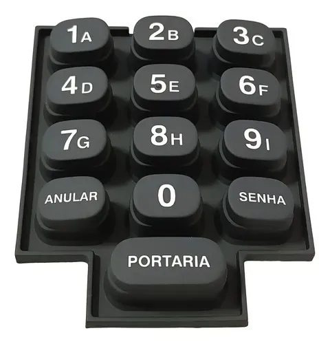 Teclado Silicone Porteiro Xpe Intelbras Maxcom Original Novo