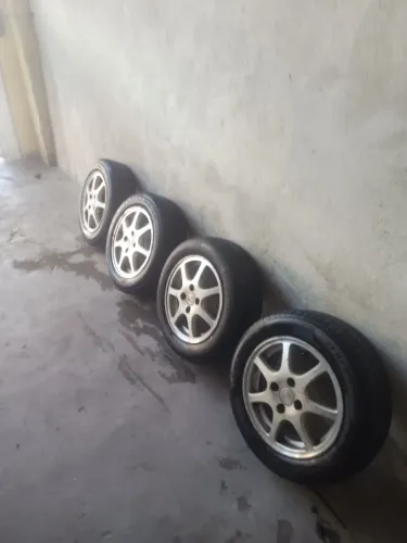 Rodas 14 Honda fit 07 as 4 com pneus excelente estado