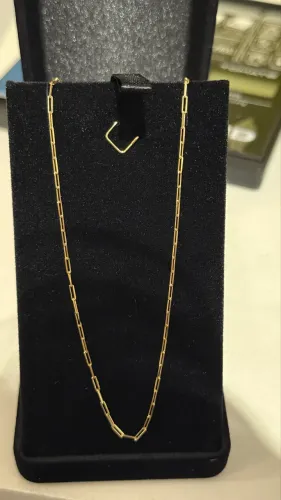 Cordão de ouro cartier tijolinho 18k