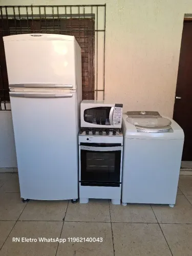 Geladeira Brastemp+Fogão 4 bocas+Máquina de lavar +Micro-ondas  em Guarulhos-sp 