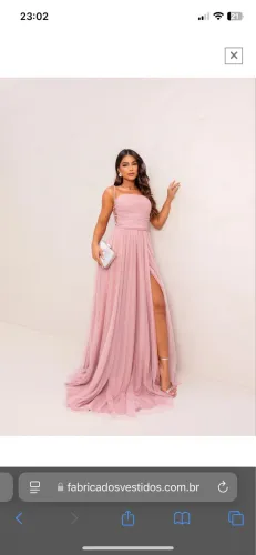 VESTIDO DE FESTA / MADRINHA / CASAMENTO / ANIVERSÁRIO / FORMATURA ROSÉ LONGO TULE