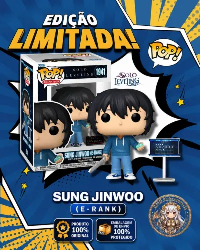 Funko Pop Sung Jinwoo (E-Rank) - 1941, Edição Limitada.