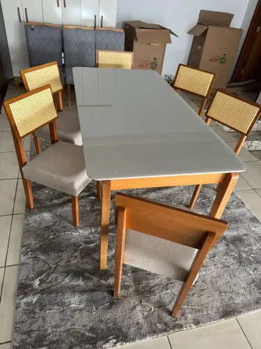 Mesa cativa 1.80 6 cadeiras 100% madeira maciça