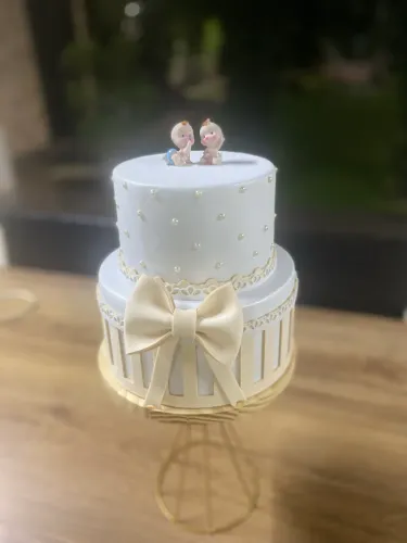 Bolo Fake Maquete - chá revelação de bebê