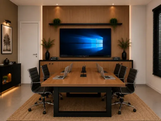 Mesa De Reunião Delluxe Chief Executive Work. Alto Padrão... L300cm x P140cm x A74cm.