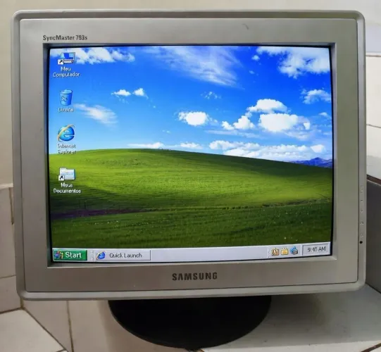 Monitor antigo de tubo tela plana 17 polegadas SyncMaster