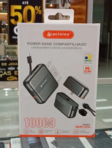 POWER BANK COMPARTILHADO 10000 mAh PEINING