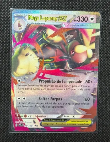 Carta Pokemon Mega Lopunny EX 084/094 Fogo Fantasmagorico