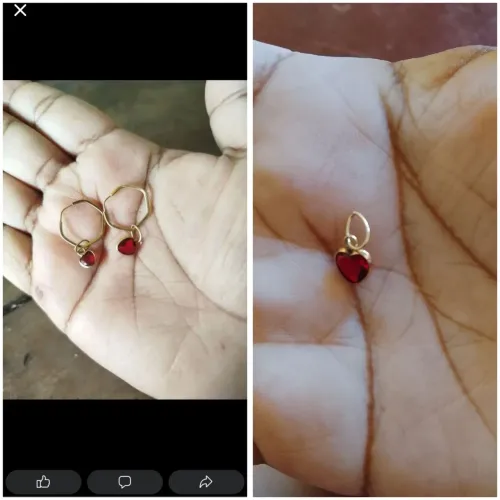 Ouro argola e pingente