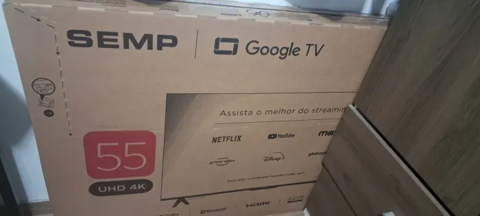 Google Smart TV Led 55' Ultra 4K SEMP 55s61 Bluetooth