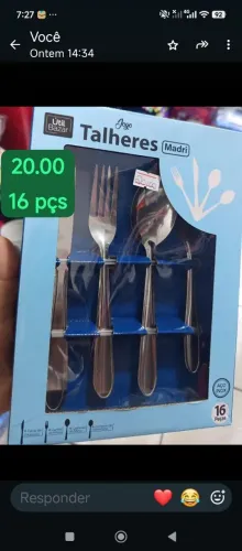 Kit 16 pçs inox talheres
