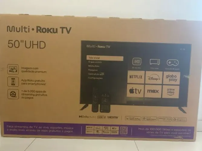 (Novo) Smart Tv 4k 50 DLED Wi-fi Multiexperience Roku Multi