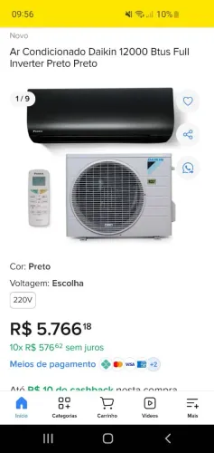 Ar condicionado daikin 12mil btu inverter wi-fi voltagem 220