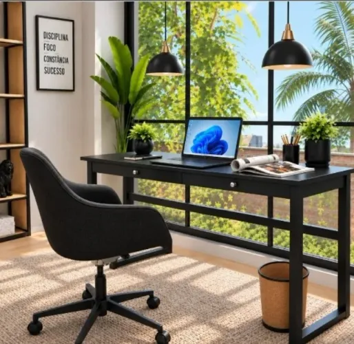 Mesa de Escritório Wood Office :2 gavetas. L100cm x P50cm x A74cm