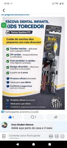 Escova de dentes torcedor