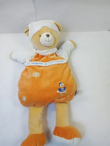 Pelúcia Urso Porta-Pijama Doudou et Compagnie (Importado Francês)