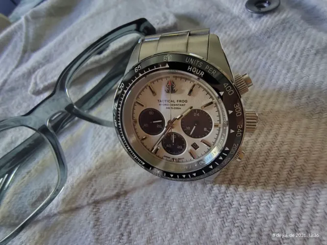 Tactical Frog Daytona Homage VS75 Seiko - Safira - Cronógrafo - Caixa e Pulseira Originais