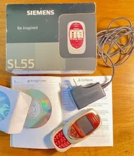 Celular Siemens SL55 (lançado 2003) Conjunto completo
