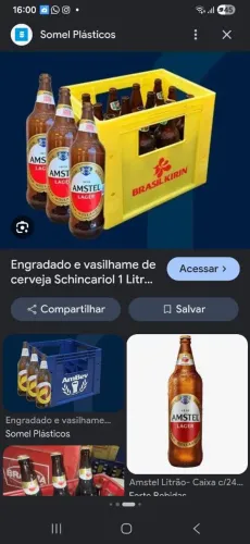 Vendo vasilhame de cerveja e coca cola