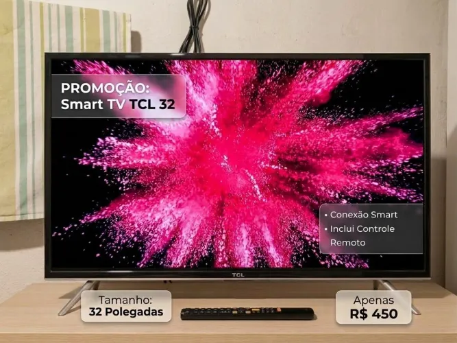 Smart TV TCL 32" com Controle