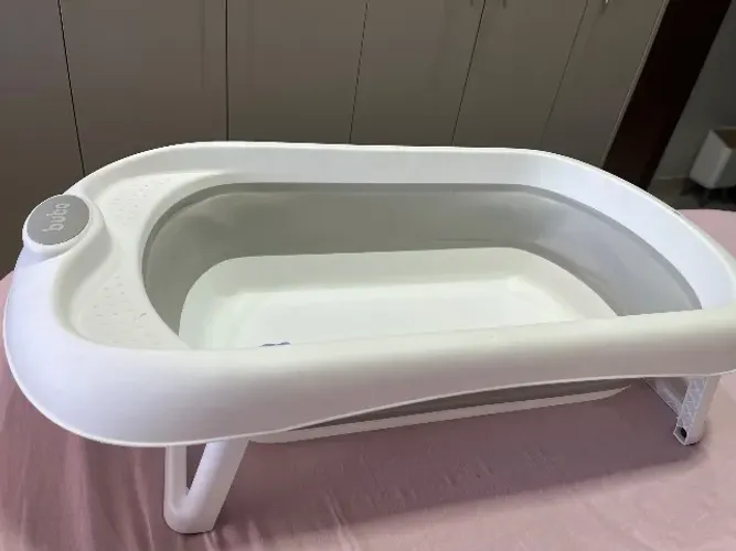 Buba Banheira Dobrável Silicone E Plástico Portátil (Cinza)