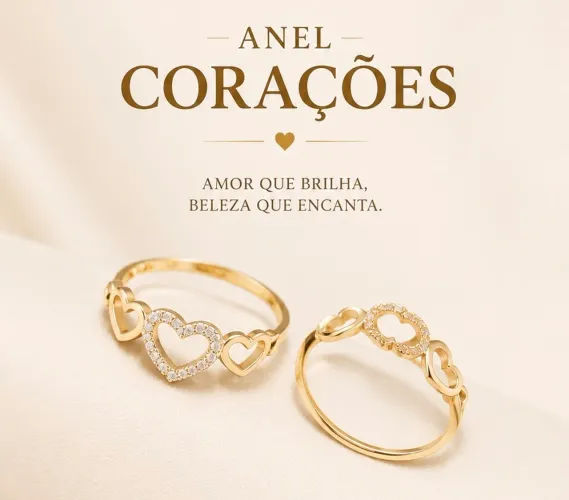 Anel corações