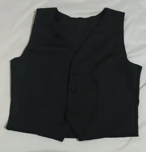 Colete Feminino Alfaiataria Botões Encapados frente elegante Casual