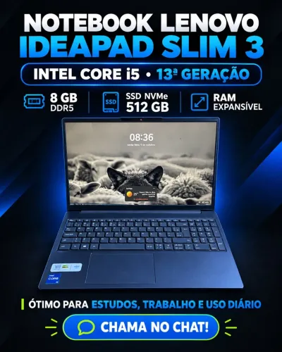 Notebook Lenovo Ideapad Slim 3 - i5 13G | 8GB RAM DDR5 & 512GB SSD NVME