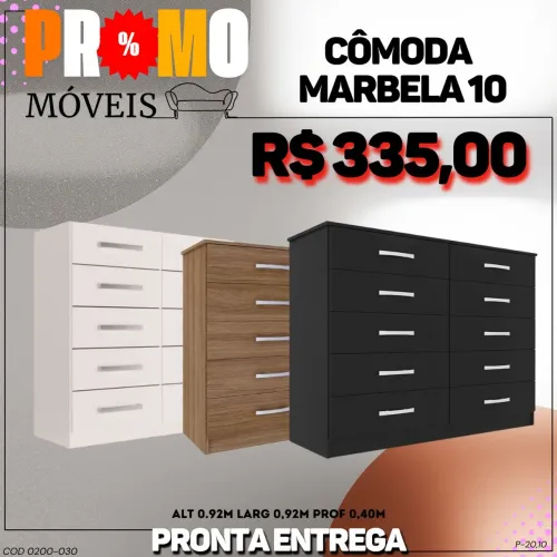 Cômoda 10 gavetas - ENTREGA IMEDIATA